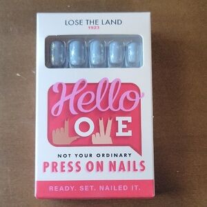Blue Press-On Nails